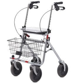 Bischoff & Bischoff Senio Standard-Rollator mit beidseitig Bremsen und faltbar inkl. Zubehör