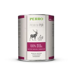 PERRO Premium Pur Wild + Geflügel - Nassfutter Hund adult