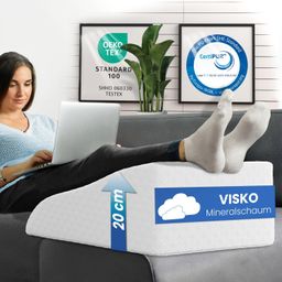 ELONEO Venenkissen Beinhochlagerungskissen aus Memory Foam mit abnehmbaren Bezug