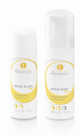 Reiseset refresh & care + active foam, 2x 50 Reinigung, Aesthetico