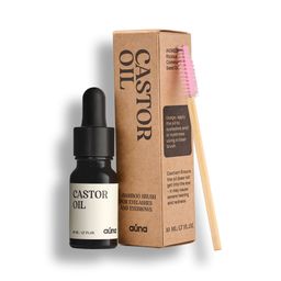 Auna Pure Rizinusöl 10 ml mit Bürste - Serum für Augenbrauen und Wimpern