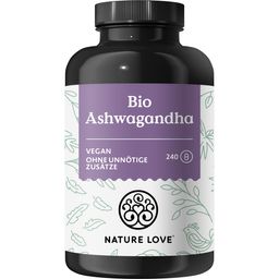 NATURE LOVE® Bio Ashwagandha - 240 Kapseln - 1950mg/Tagesdosis - Hochwertiges indisches Ashwagandha
