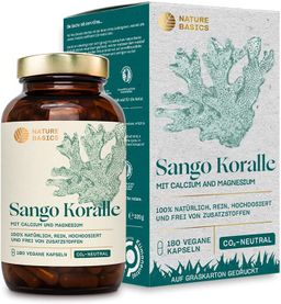 NATURE BASICS® - Hochwertiges Sango Koralle Magnesium Komplex mit Calcium