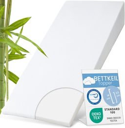 ELONEO Keilmatratze, 14 cm hoch, Visko-Mineralschaum, für Hausstauballergiker, schadstoffgeprüft