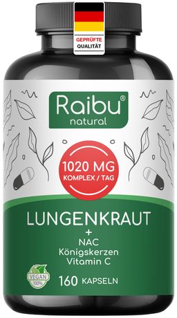 RAIBU Lungenkraut Kapseln mit NAC, Königskerzen & Vitamin C