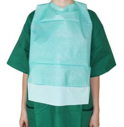 Medi-Inn Einmal Esslätzchen mit Auffangtasche 36 cm grün