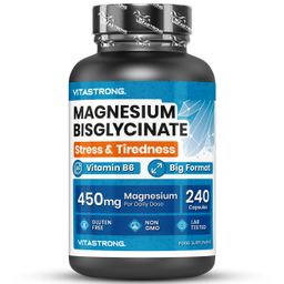 Vitastrong Magnesium Bisglycinat – Hochdosiert für Energie, Muskeln & weniger Müdigkeit