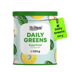 Daily Greens Pulver Superfood Pulver (300g = 30 Port.) - 25 Pflanzen, Vitamine, Milchsäurebakterien
