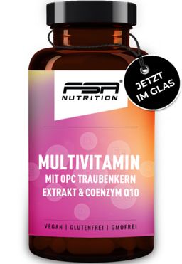 FSA NUTRITION Multivitamin mit OPC Traubenkern Extrakt & Coenzym Q10 60 Kapseln im Glas