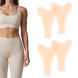Unsichtbare Silikon Einlagen,4er Set,nahtlos & selbsthaftend,wiederverwendbar für Bikini & Legging