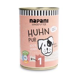 napani Nassfutter für Hunde, Huhn pur