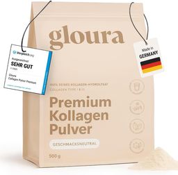 Gloura® Premium Kollagen bioaktiv Hydrolysat Pulver (Typ 1 & 3) für schöne Haut, Haare & Nägel