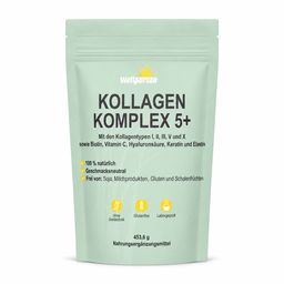 Wellpursan Kollagen-Komplex 5+ Pulver mit Typ I, II, III, V & X, Keratin, Hyaluronsäure, Biotin