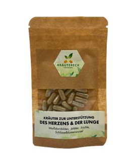 Kräutereck Kräuterkapseln Katze – Herz & Lunge | mit Weißdorn & Schlüsselblume