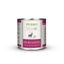 PERRO Premium Pur Wild + Geflügel - Nassfutter Hund adult