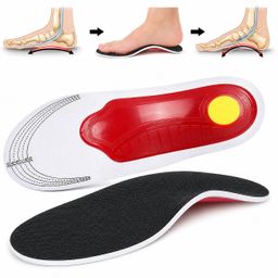COOL-i Orthopädische 3D Einlegesohlen mit Fußgewölbestütze,bei Plattfuß, Fersensporn & Fußschmerzen