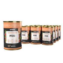 alphazoo Monoprotein Pferd Nassfutter für Hunde – Getreidefreies Hundefutter