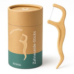 VIGOROUS® 50 Stk. nachhaltige Zahnseide Sticks - Zahnsticks für Zahnreinigung