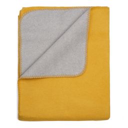 yogabox Yogadecke / Meditationsdecke zweifarbig - 200 x 150 x 1,0 cm - honeygold / grau melange