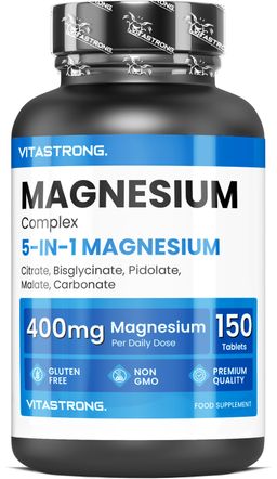 Vitastrong Magnesium Komplex 5-In-1 - 150 Tabletten, Optimale Aufnahme