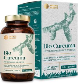 NATURE BASICS® - Bio Curcuma mit schwarzem Bio Pfeffer Vegan