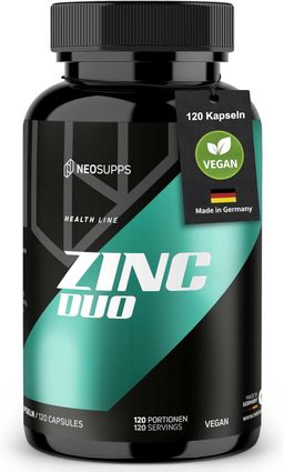 Neosupps Zink Kapseln, 120 Zinc Kapseln, für Haut, Haare & Immunsystem