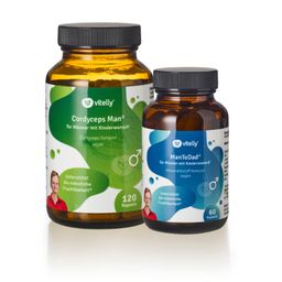 vitelly Pimp my Sperm Set für einen Monat – mit Cordyceps Man & ManToDad