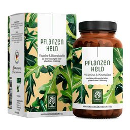 Vegane Multivitamin 120 vegane Kapseln Daily Vitamins Vitamin A B Eisen Zink Pflanzenheld NATURTREU®