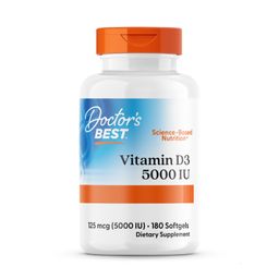 Doctor's Best, Vitamin D3, 5.000IU, Hochdosiert, Depot Wochendosis, Weichkapseln