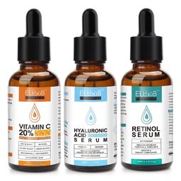 P-Beauty Gesichtsserum Set Vitamin C Hyaluron Retinol Serum Anti Aging