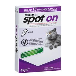 ShieldOn Spot On Floh- und Zeckenschutz für Katzen