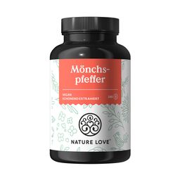 NATURE LOVE® Mönchspfeffer Kapseln - 240 Stk - 4:1 Extrakt Original Vitex Agnus Castus 10mg/Kapsel