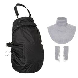 Hoppediz Tragecover Fleece-Cover 3-in-1 mit Regenschutz, Schalkragen & Stulpen
