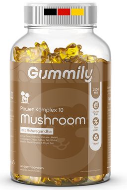 Gummily®  Mushroom Vitalpilz Komplex mit Ashwagandha Extrakt - 10 Vitalpilz Gummibärchen