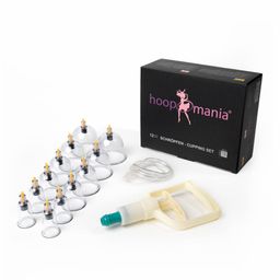 Hoopomania Schröpfen Set 12-teilig | 12 Gläser mit Pumpe