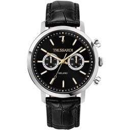 Trussardi Herren Uhr, t-Couple Kollektion, Quarz, Edelstahl, Leder