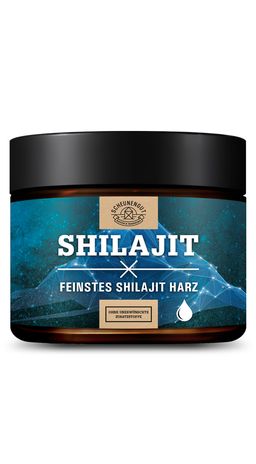 Scheunengut® Shilajit Harz | Das Original mit Dosierlöffel im Glastiegel