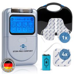 axion® 2 Kanal Tens Gerät STIM-PRO COMFORT zur Schmerzlinderung, mit 9V Li-Ion Akku