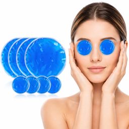 COOL-i Kühl & Wärmepad Set 8er, Gel Kompressen 12 cm & 8 cm, wiederverwendbar für Alltag & Sport