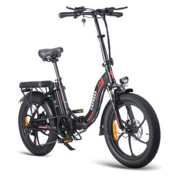 FAFREES F20 Falt-Elektrofahrrad, 250-W-Motor, 36-V-18-Ah-Akku
