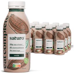 Saturo Trinknahrung Vegan Kakao | Astronautennahrung Mit Protein | Trinkmahlzeit Mit Nährstoffen