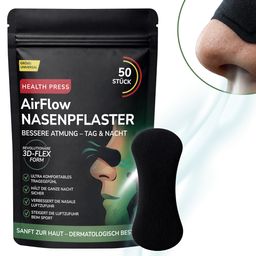 Health Press Nasenpflaster Schwarz Abgerundet - Nasenstrips