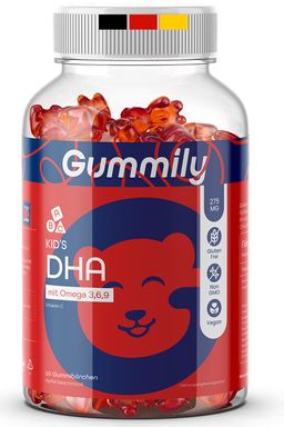 Gummily® Vegan Omega 3 Gummibärchen für Kinder DHA (550 mg) - Alternative zu Fischöl & Perillaöl