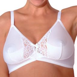 MYSANITY® Schwangerschfts BH aus Baumwolle mit Spitze Cup C Weiß