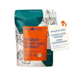Blue Farm Chagaccino mit Vitalpilz Chaga und Fairtrade Kakao (bio)