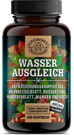 Scheunengut® WASSERAUSGLEICH | pflanzliche Entwässerungskapseln mit Brennnessel, Rosskastanie uvm.