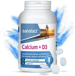sanotact Calcium + D3 – 300 Tabletten | Hochdosiertes Calcium