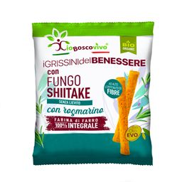 IoBoscoVivo Bio-Grissini Rosmarin & Shiitake, hefefrei, nur mit Vollkorndinkel & Olivenöl