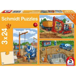 Schmidt Spiele Schmidt Spiele Kinderpuzzle Auf der Baustelle, 3x24 Teile