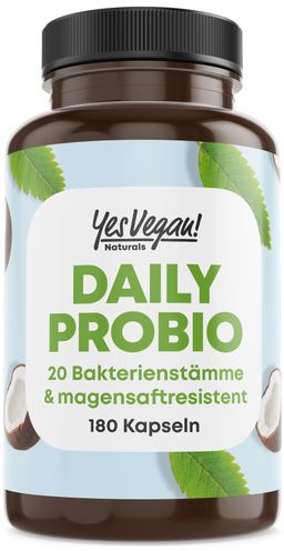 Daily Probio Milchsäurebakterien (180 Kapseln) 20 Stämme magensaftresistent, vegan